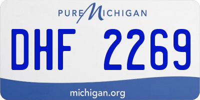 MI license plate DHF2269