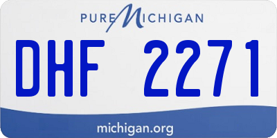 MI license plate DHF2271