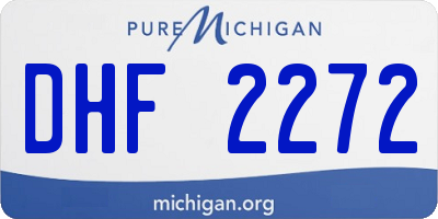 MI license plate DHF2272