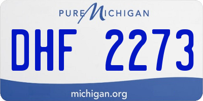 MI license plate DHF2273