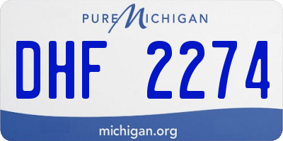 MI license plate DHF2274