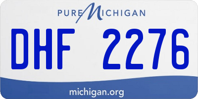 MI license plate DHF2276