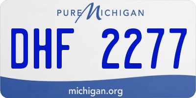 MI license plate DHF2277
