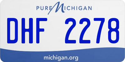 MI license plate DHF2278