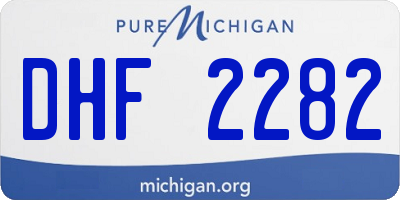 MI license plate DHF2282