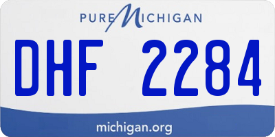 MI license plate DHF2284