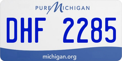 MI license plate DHF2285