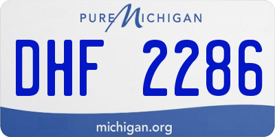 MI license plate DHF2286