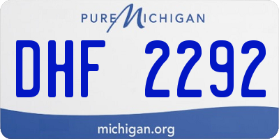 MI license plate DHF2292