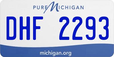 MI license plate DHF2293