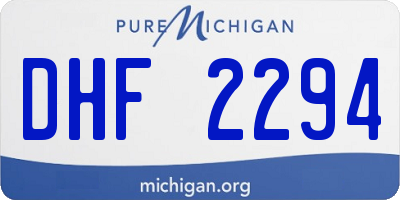 MI license plate DHF2294