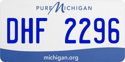 MI license plate DHF2296
