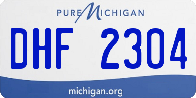 MI license plate DHF2304