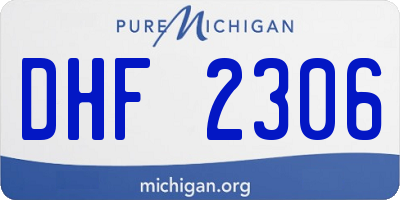 MI license plate DHF2306