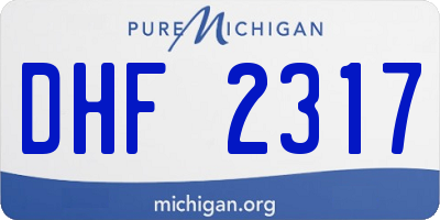 MI license plate DHF2317