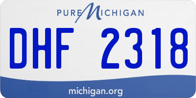 MI license plate DHF2318