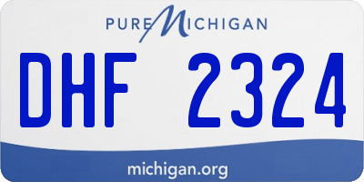 MI license plate DHF2324