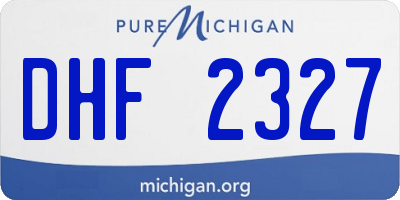 MI license plate DHF2327