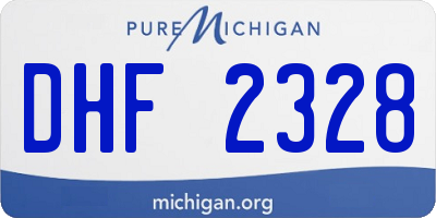 MI license plate DHF2328