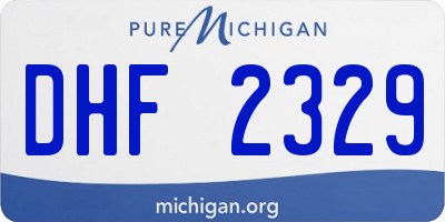 MI license plate DHF2329