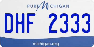 MI license plate DHF2333
