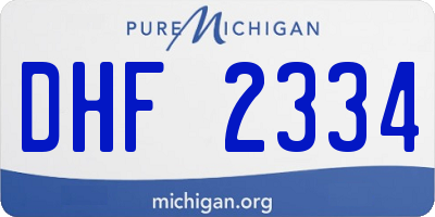 MI license plate DHF2334