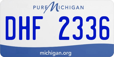 MI license plate DHF2336