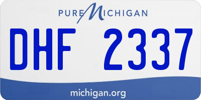 MI license plate DHF2337