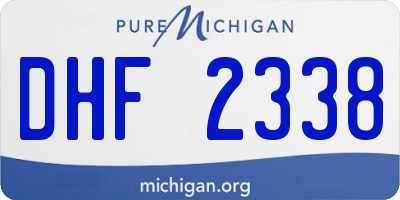 MI license plate DHF2338
