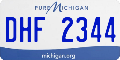 MI license plate DHF2344