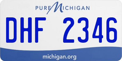 MI license plate DHF2346