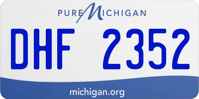 MI license plate DHF2352