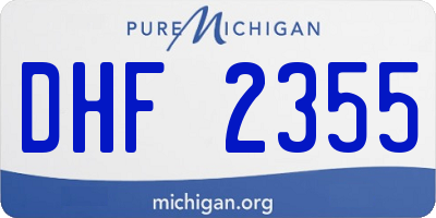 MI license plate DHF2355