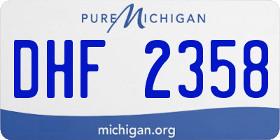MI license plate DHF2358