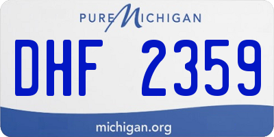MI license plate DHF2359
