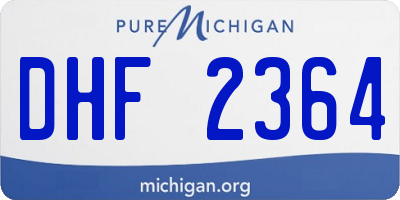 MI license plate DHF2364