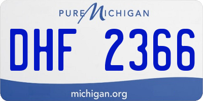 MI license plate DHF2366