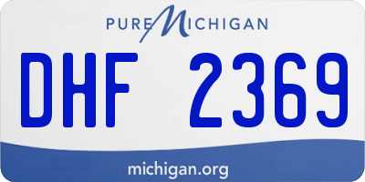 MI license plate DHF2369