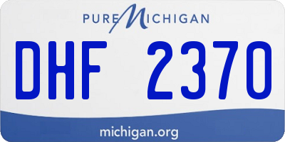 MI license plate DHF2370