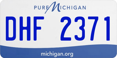 MI license plate DHF2371