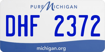 MI license plate DHF2372
