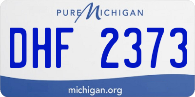 MI license plate DHF2373