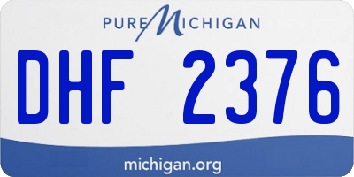 MI license plate DHF2376