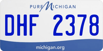 MI license plate DHF2378