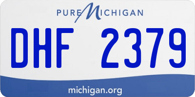 MI license plate DHF2379