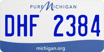 MI license plate DHF2384
