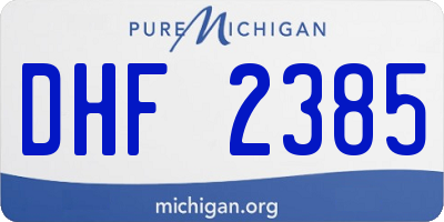 MI license plate DHF2385