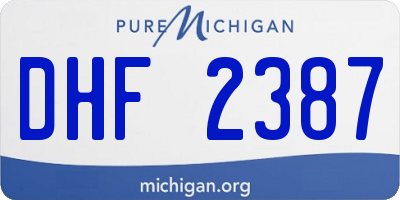 MI license plate DHF2387