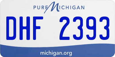 MI license plate DHF2393