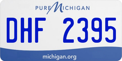 MI license plate DHF2395